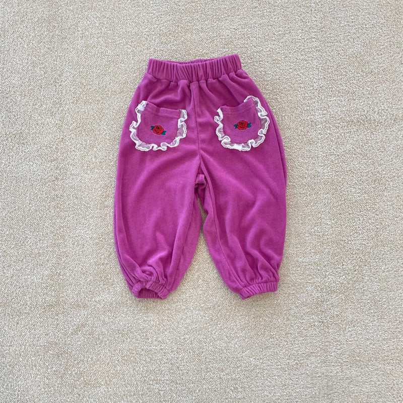 Middle Name - Korean Children Fashion - #toddlerclothing - Lace Flower Embroidery Pants - 3