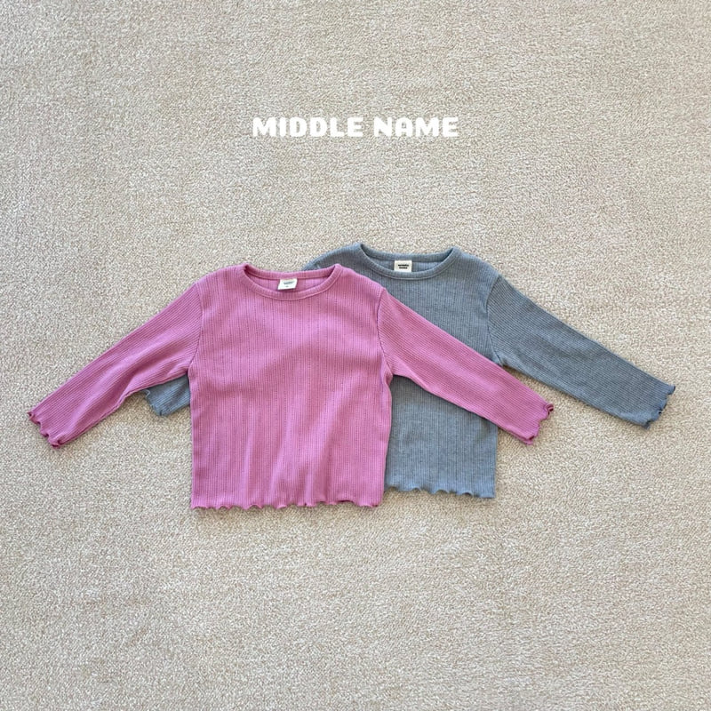 Middle Name - Korean Children Fashion - #toddlerclothing - Eyelet Wave Tee