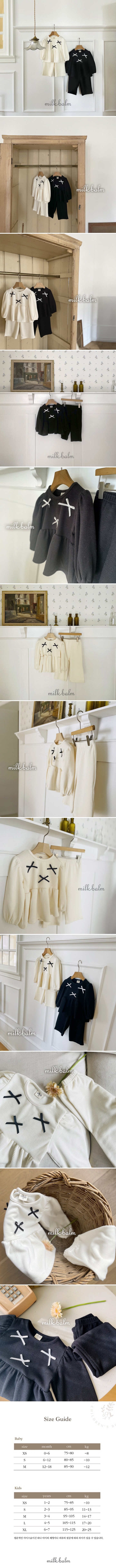 Milk Balm - Korean Children Fashion - #Kfashion4kids - Jasmine Ribbon Setup - 2