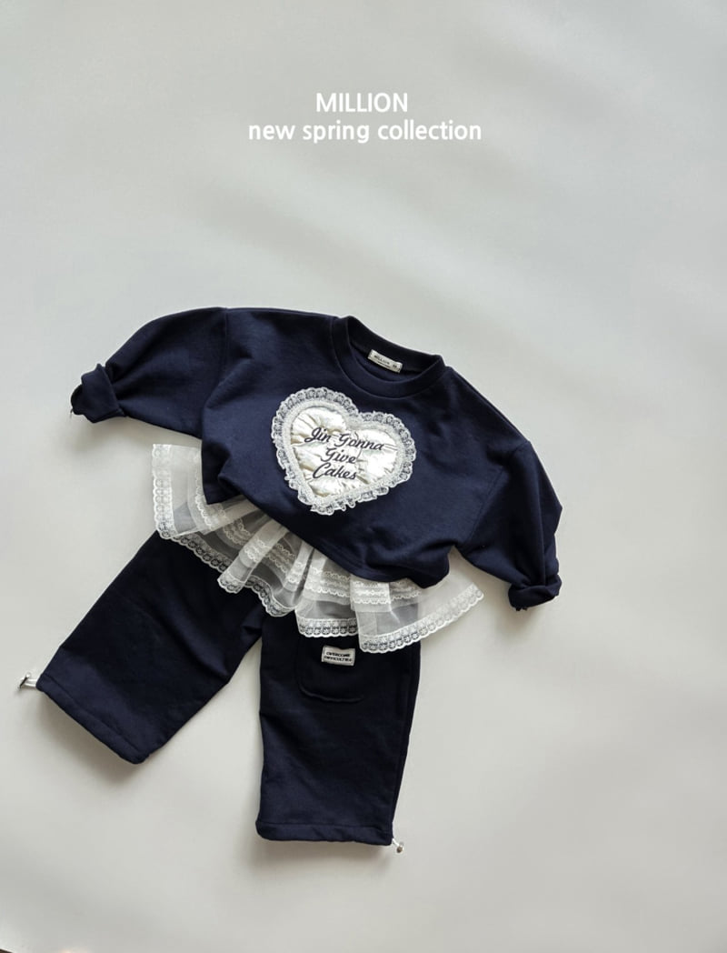 Million Dollar Baby - Korean Baby Fashion - #babyboutique - Heart Lace Tee - 4