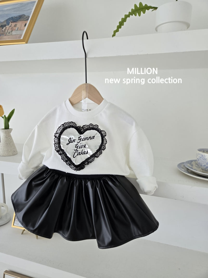 Million Dollar Baby - Korean Baby Fashion - #babyfever - Heart Lace Tee - 7