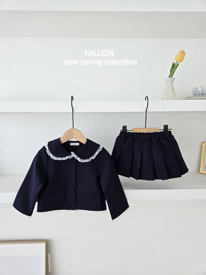 Million Dollar Baby - Korean Baby Fashion - #babylifestyle - Sailor Lace Jacket Set