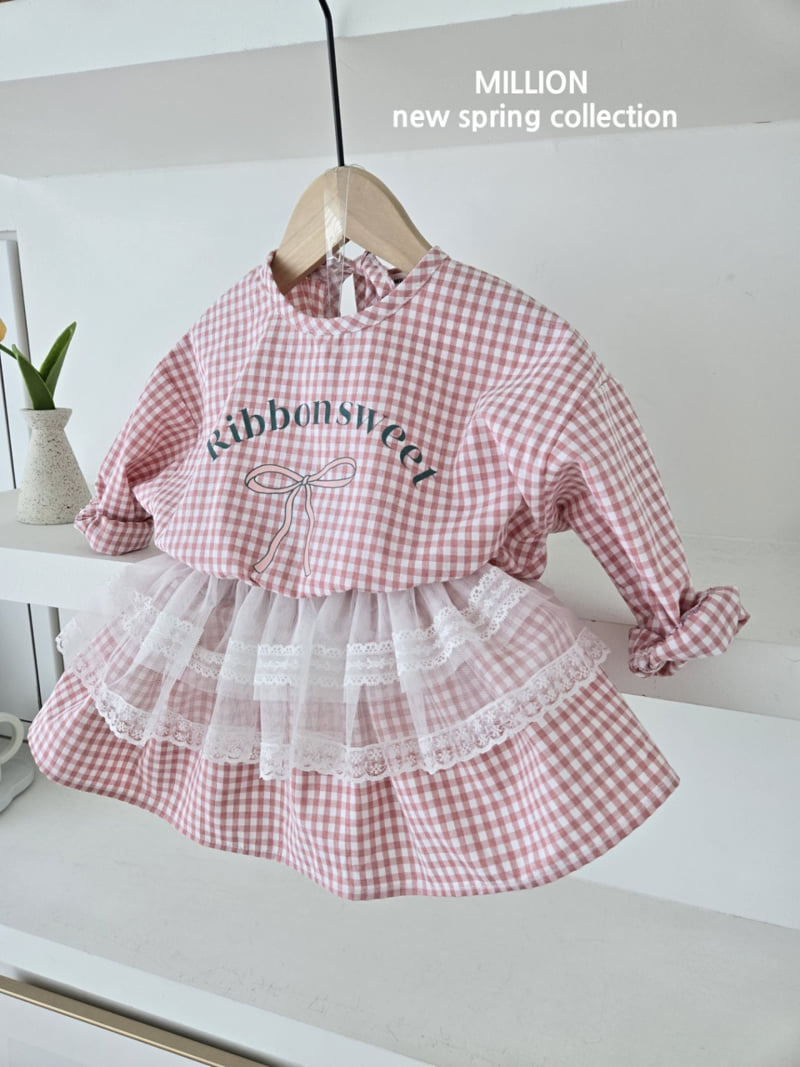 Million Dollar Baby - Korean Baby Fashion - #babyoninstagram - Check Shirring Skirt - 7