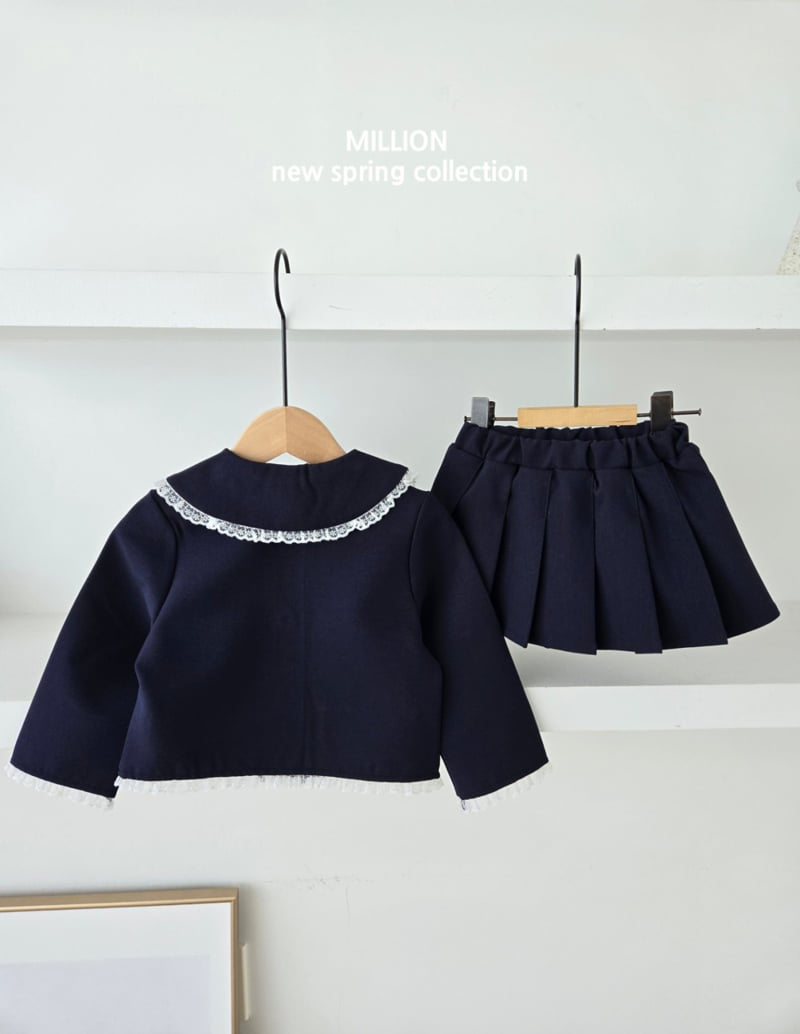 Million Dollar Baby - Korean Baby Fashion - #babyoninstagram - Sailor Lace Jacket Set - 2