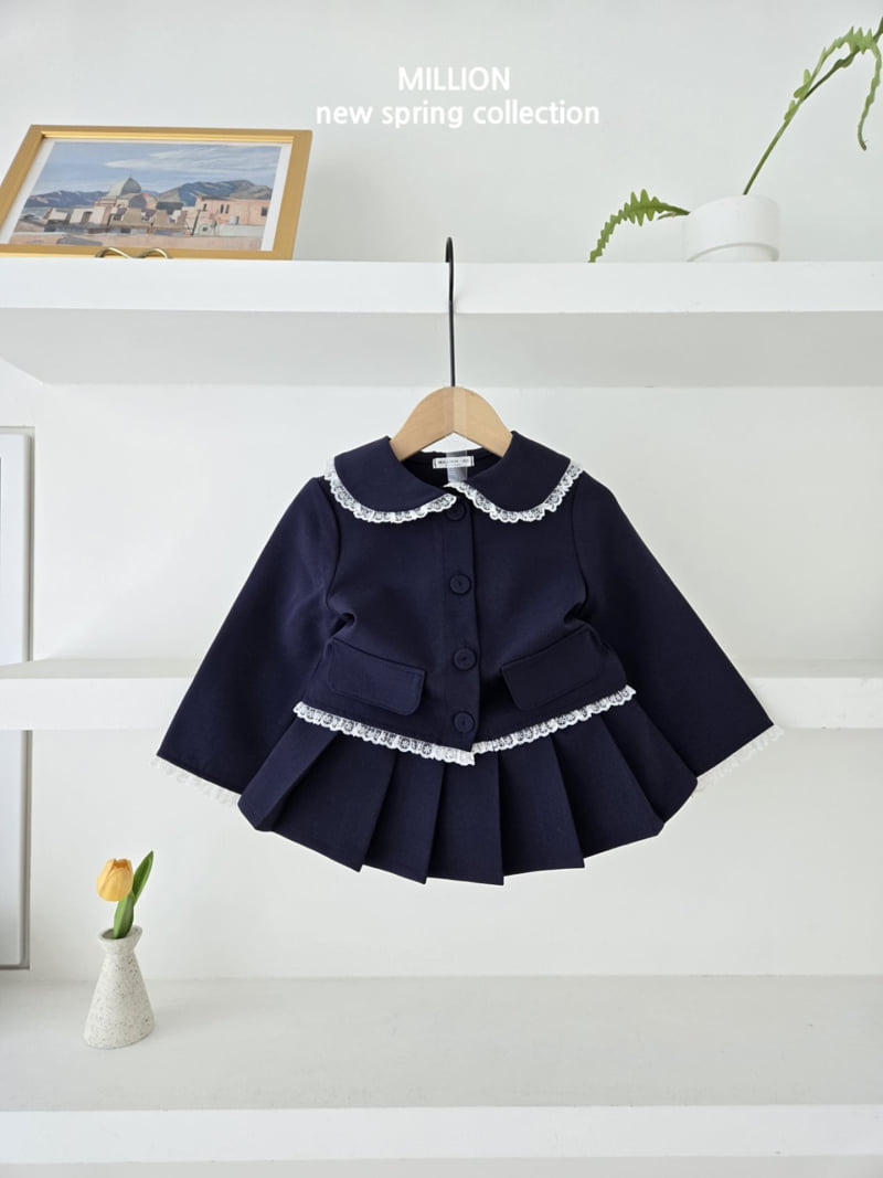 Million Dollar Baby - Korean Baby Fashion - #babyootd - Sailor Lace Jacket Set - 3