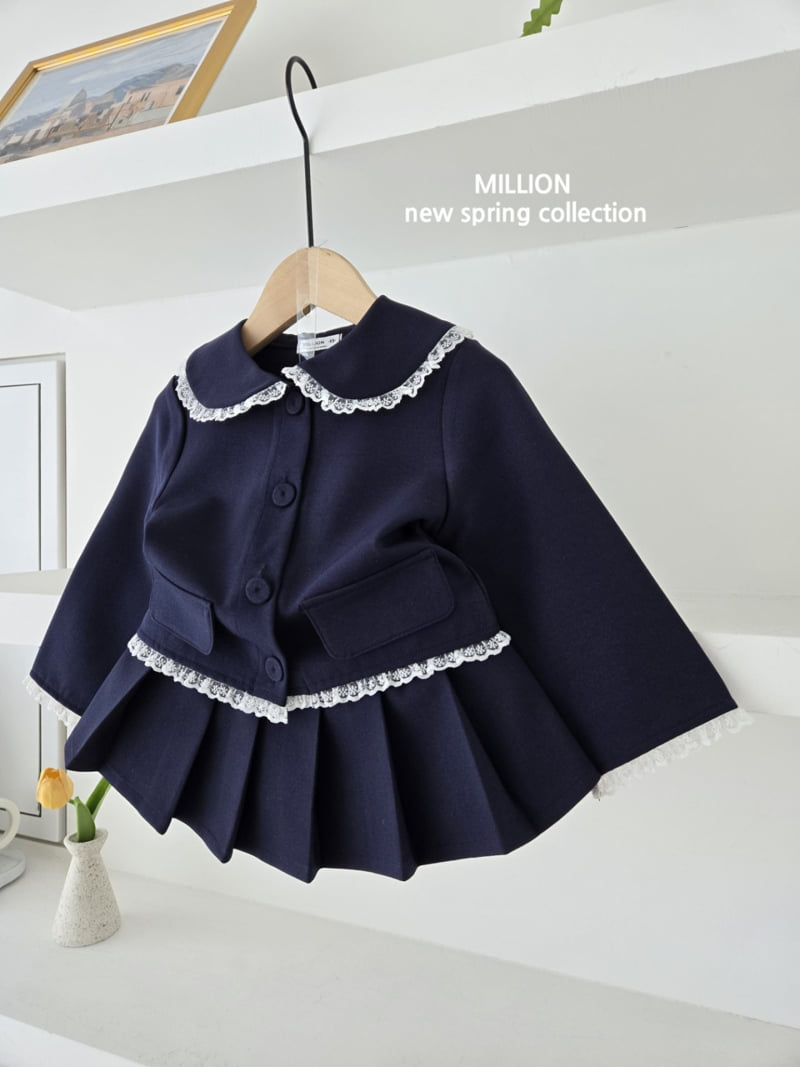 Million Dollar Baby - Korean Baby Fashion - #babyootd - Sailor Lace Jacket Set - 4