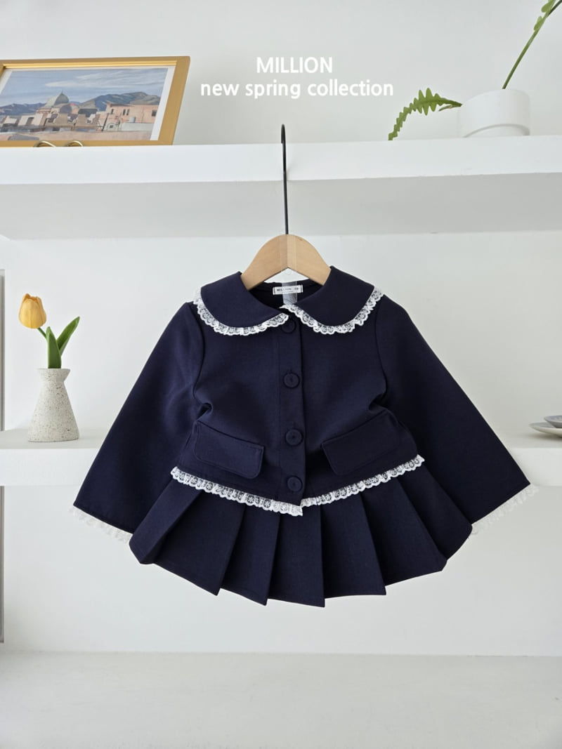 Million Dollar Baby - Korean Baby Fashion - #onlinebabyboutique - Sailor Lace Jacket Set - 7