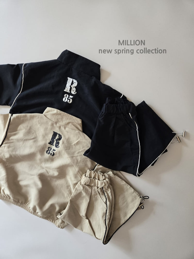 Million Dollar Baby - Korean Children Fashion - #Kfashion4kids - Line Anorak Pants Set - 3