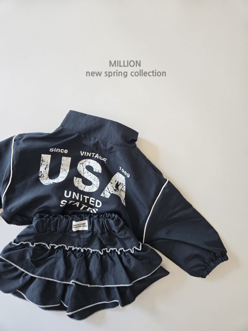Million Dollar Baby - Korean Children Fashion - #childofig - Line Anorak Cancan Set - 10