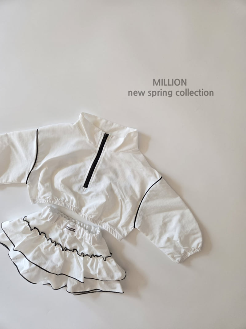 Million Dollar Baby - Korean Children Fashion - #childofig - Line Anorak Cancan Set - 9