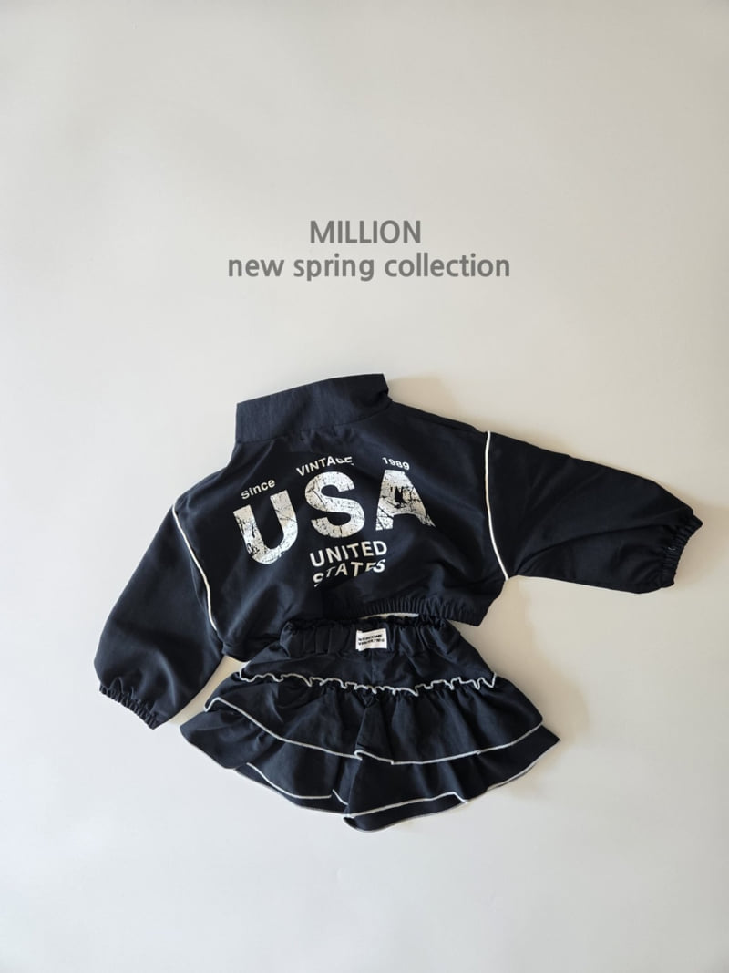 Million Dollar Baby - Korean Children Fashion - #childrensboutique - Line Anorak Cancan Set - 11