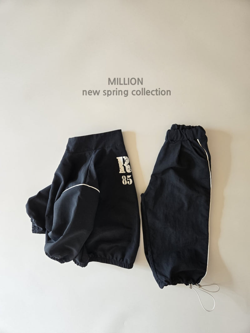 Million Dollar Baby - Korean Children Fashion - #childrensboutique - Line Anorak Pants Set - 10