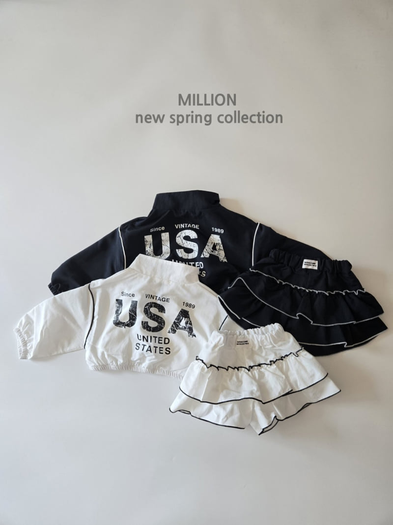 Million Dollar Baby - Korean Children Fashion - #kidsshorts - Line Anorak Cancan Set