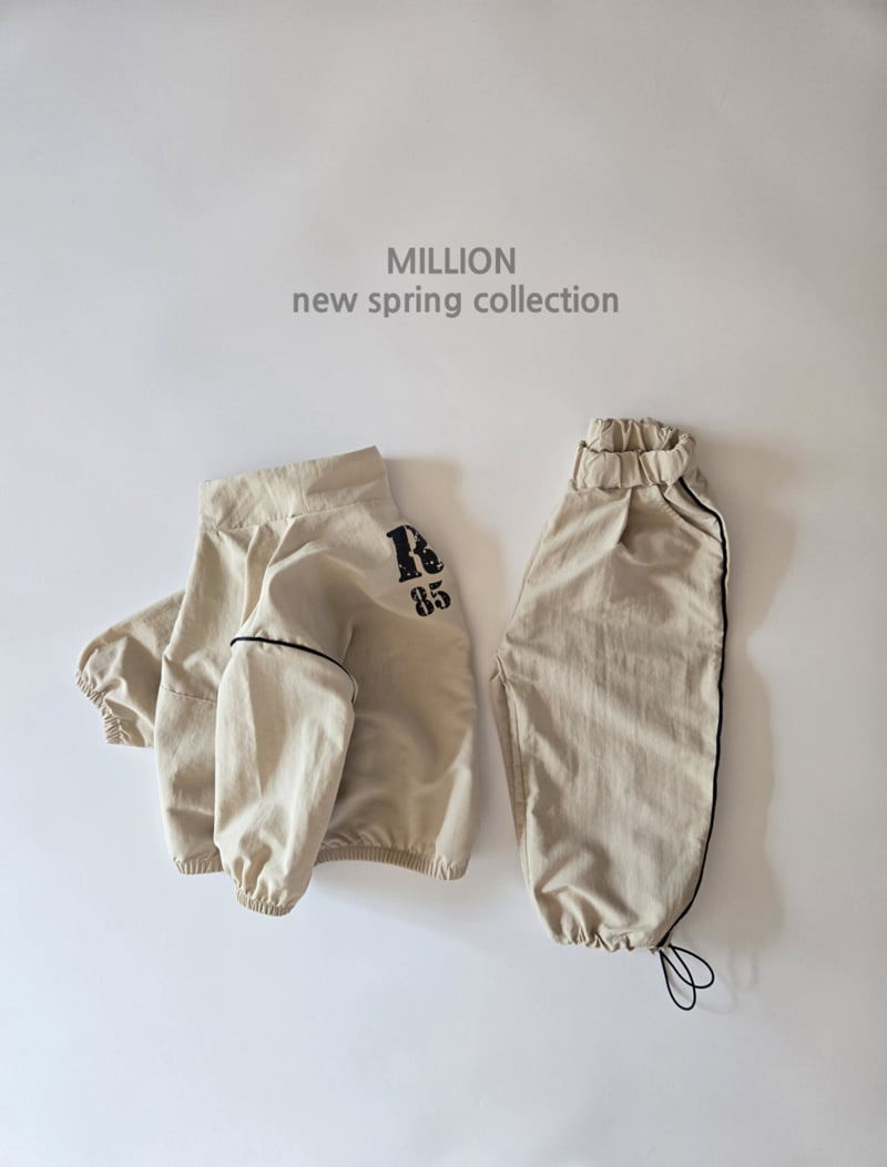 Million Dollar Baby - Korean Children Fashion - #Kfashion4kids - Line Anorak Pants Set - 4