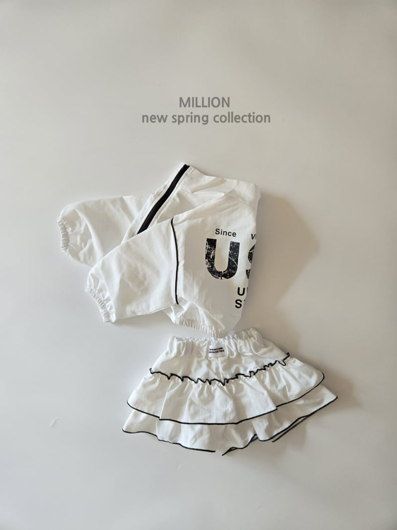 Million Dollar Baby - Korean Children Fashion - #magicofchildhood - Line Anorak Cancan Set - 6