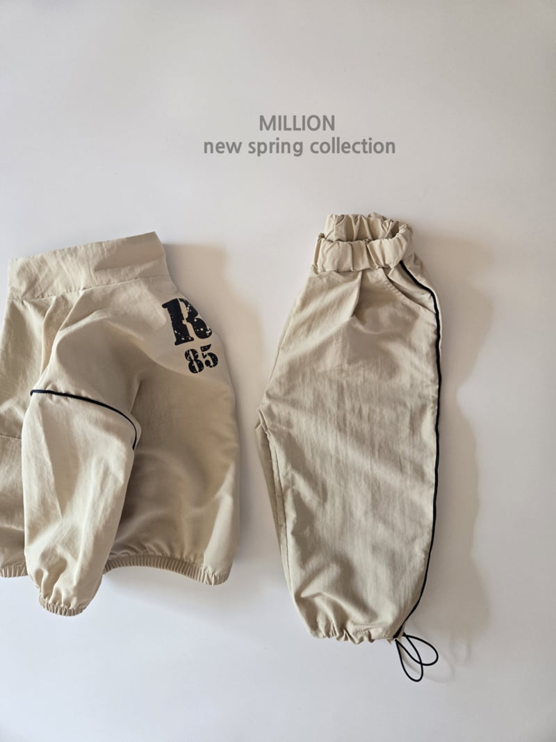 Million Dollar Baby - Korean Children Fashion - #magicofchildhood - Line Anorak Pants Set - 5