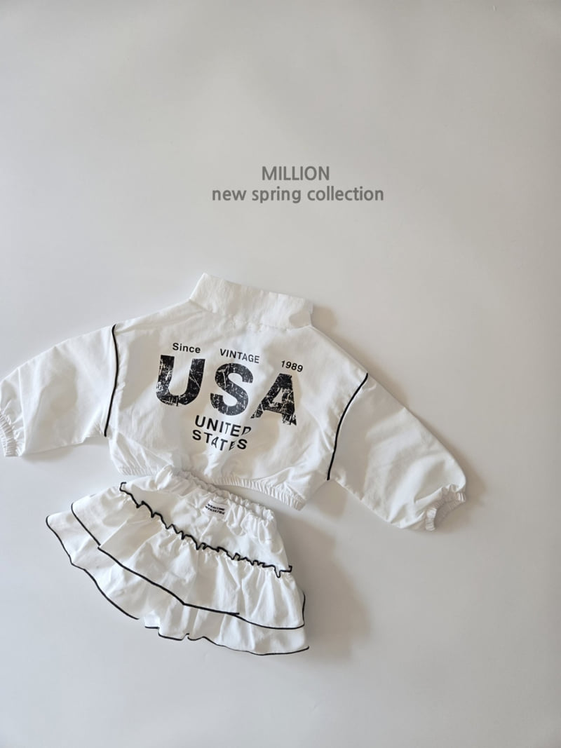 Million Dollar Baby - Korean Children Fashion - #minifashionista - Line Anorak Cancan Set - 7