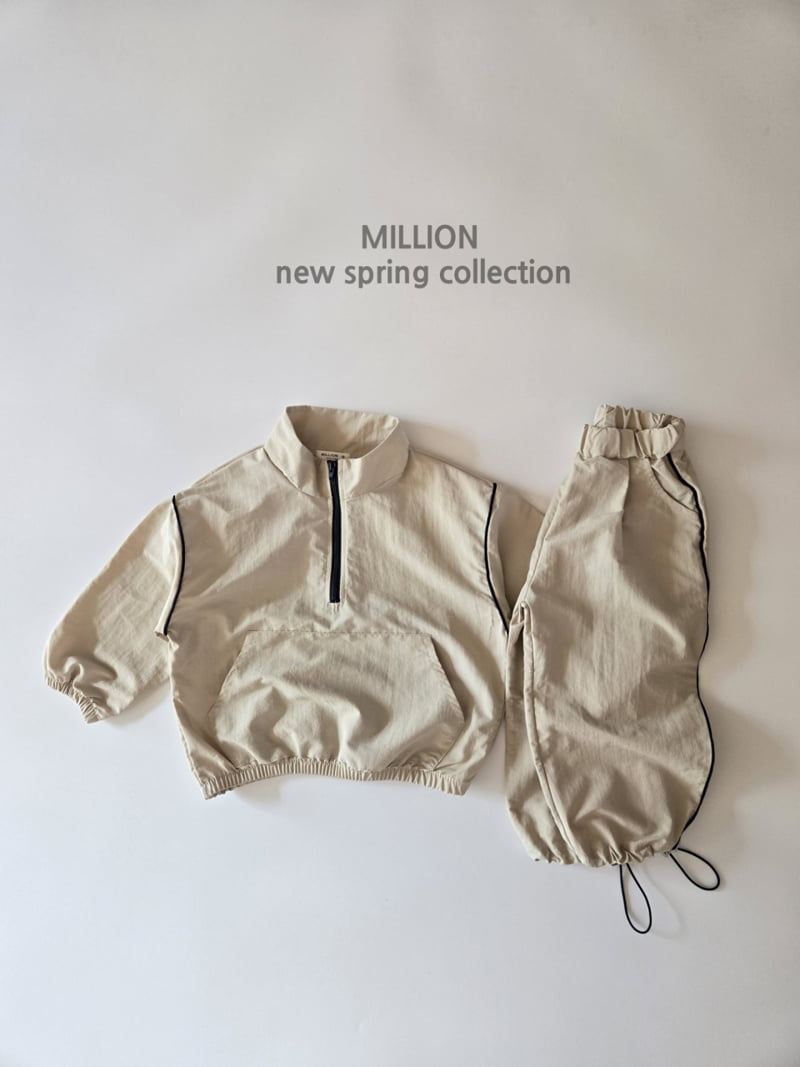 Million Dollar Baby - Korean Children Fashion - #prettylittlegirls - Line Anorak Pants Set - 7