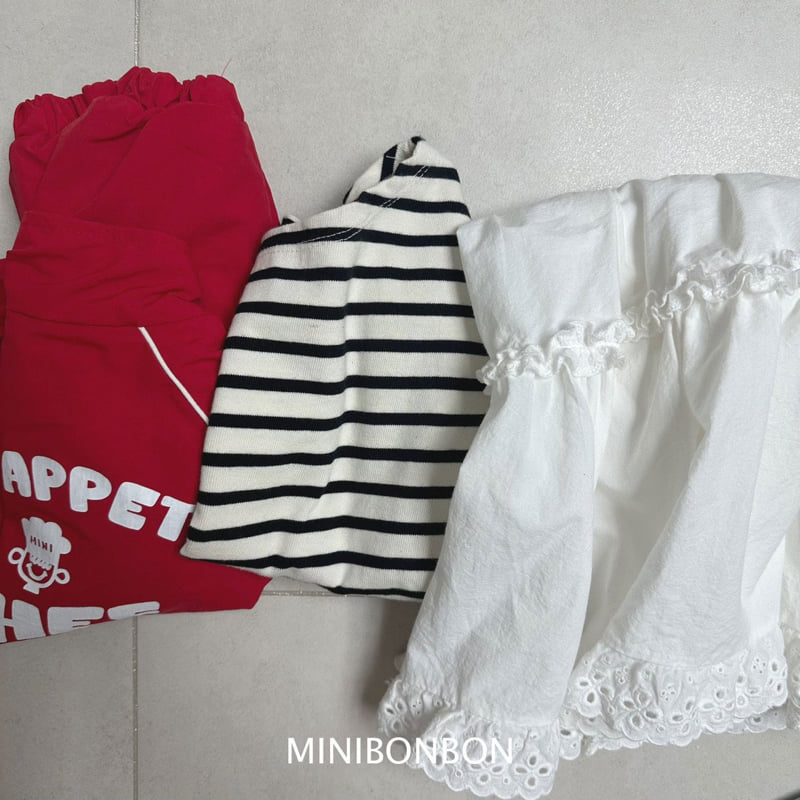 Mini Bongbong - Korean Children Fashion - #childrensboutique - Note Stripe Tee - 5