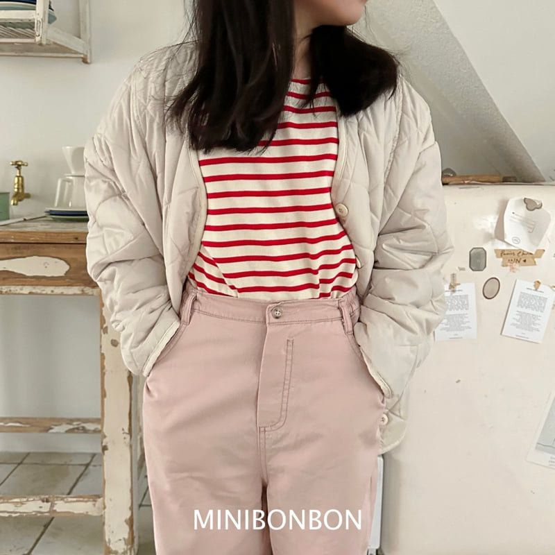 Mini Bongbong - Korean Children Fashion - #discoveringself - Note Stripe Tee - 7