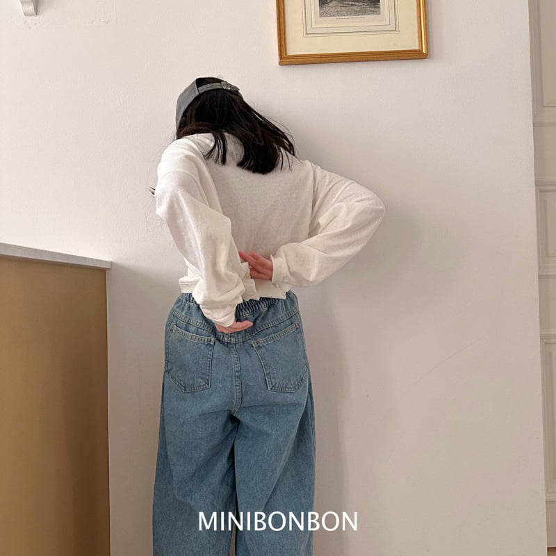 Mini Bongbong - Korean Children Fashion - #kidsstore - Pintuck Denim Pants - 5