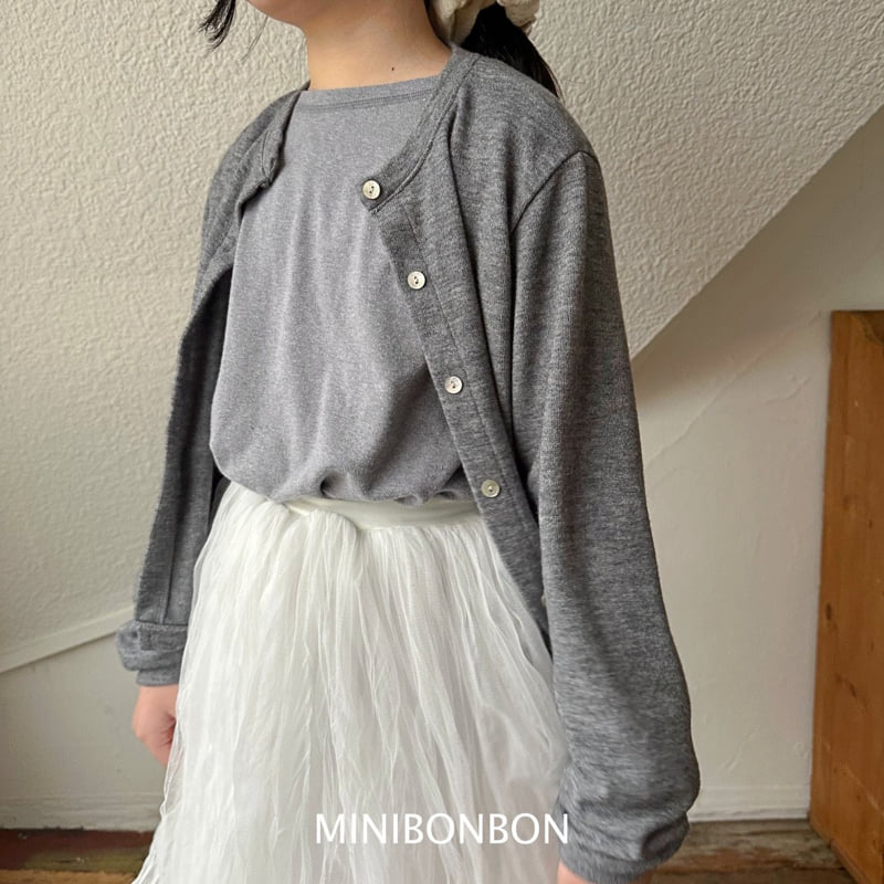 Mini Bongbong - Korean Children Fashion - #kidsshorts - Apple Cardigan - 4