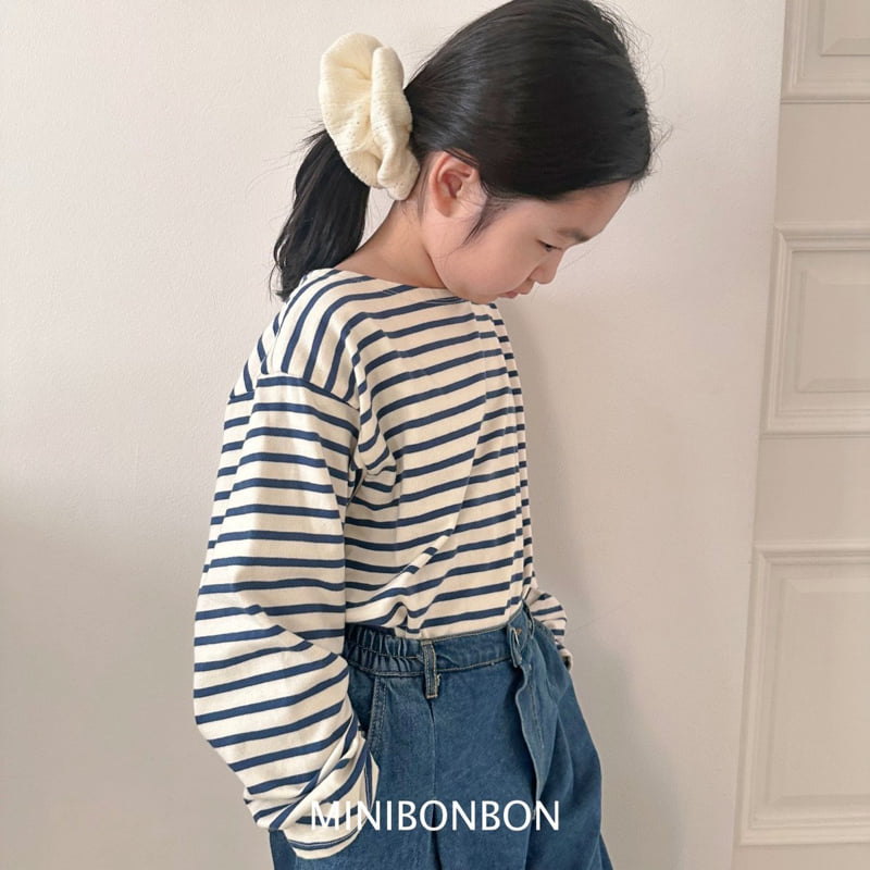 Mini Bongbong - Korean Children Fashion - #kidzfashiontrend - Note Stripe Tee - 11