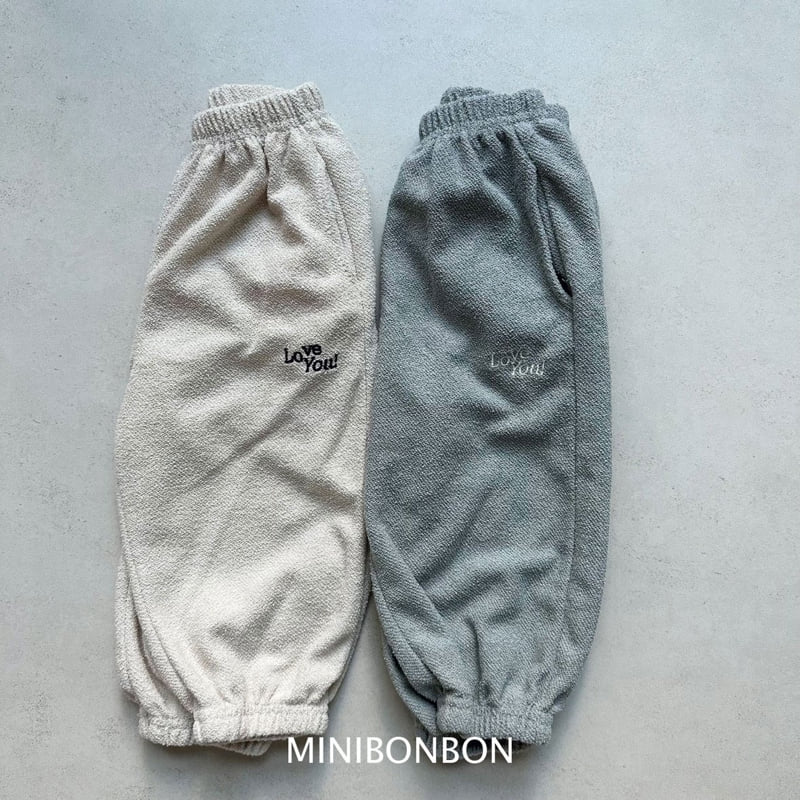 Mini Bongbong - Korean Children Fashion - #minifashionista - Love You Pants - 2