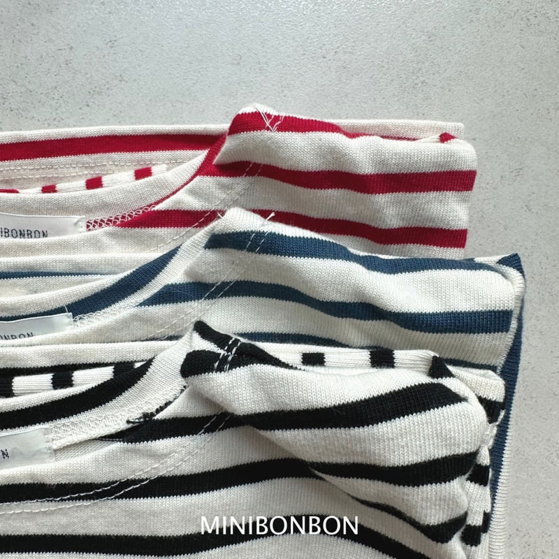 Mini Bongbong - Korean Children Fashion - #stylishchildhood - Note Stripe Tee - 3
