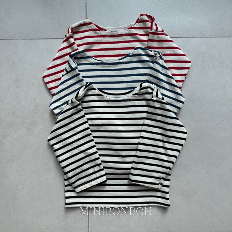 Mini Bongbong - Korean Children Fashion - #todddlerfashion - Note Stripe Tee