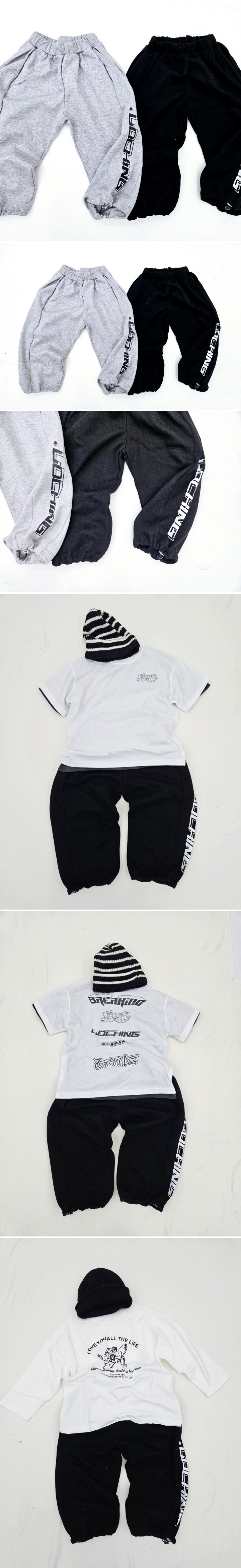 Mini Cabinet - Korean Children Fashion - #kidsshorts - Printed Loose Pants