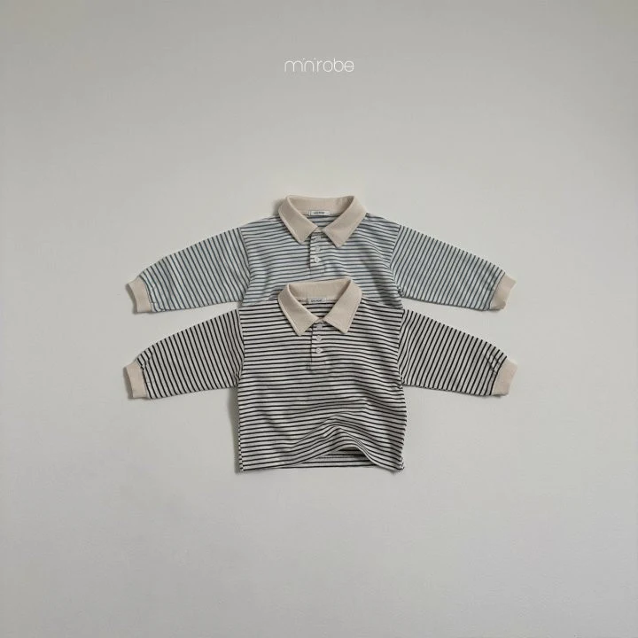 Mini Robe - Korean Baby Fashion - #babyboutiqueclothing - Striped Collar Sweatshirts