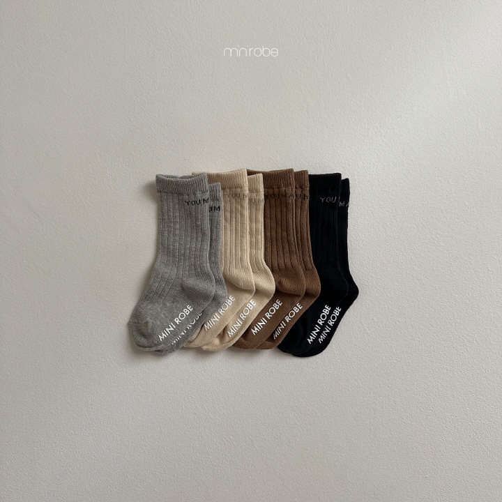 Mini Robe - Korean Baby Fashion - #babyboutiqueclothing - Lettering Socks - 2