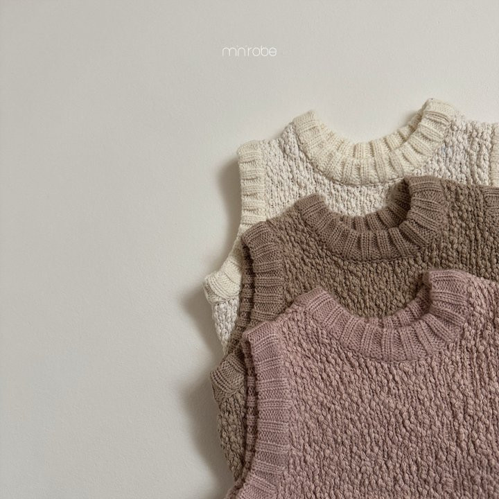 Mini Robe - Korean Baby Fashion - #babyclothing - Roa Knit Vest - 3