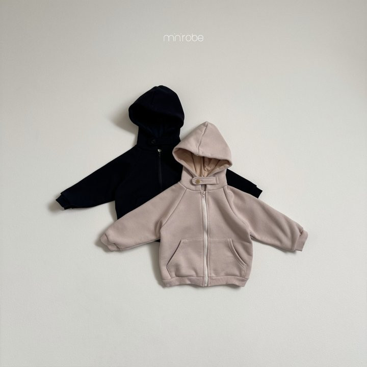 Mini Robe - Korean Baby Fashion - #babyclothing - Button Hood Zip-up Jacket