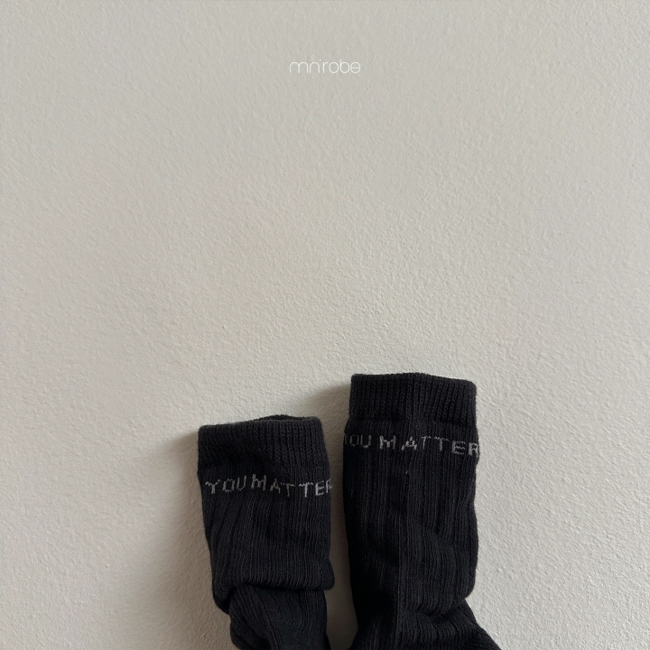 Mini Robe - Korean Baby Fashion - #babyclothing - Lettering Socks - 3