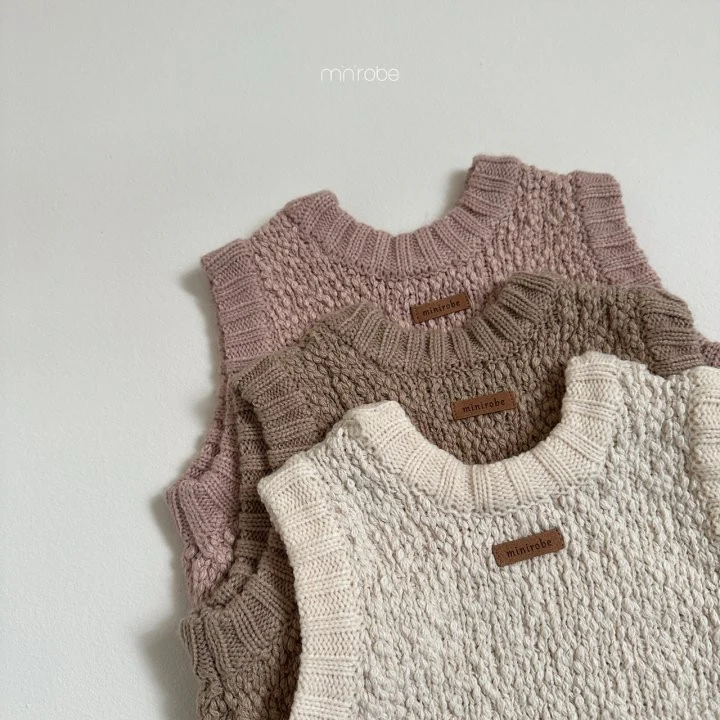 Mini Robe - Korean Baby Fashion - #babyclothing - Roa Knit Vest - 4