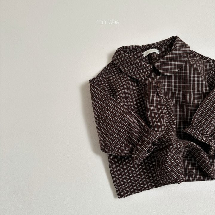 Mini Robe - Korean Baby Fashion - #babyfashion - Checked Blouse - 8