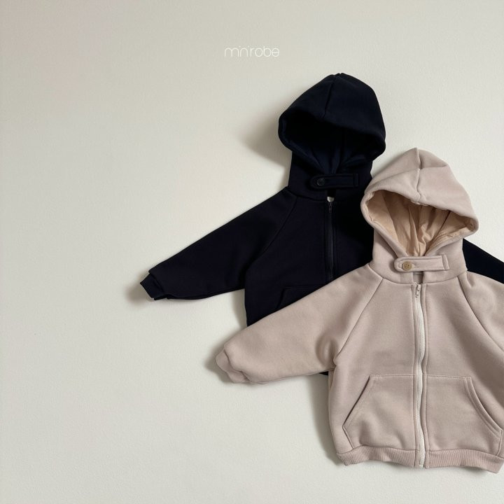 Mini Robe - Korean Baby Fashion - #babyfashion - Button Hood Zip-up Jacket - 2