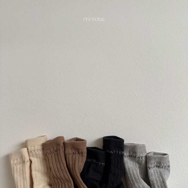 Mini Robe - Korean Baby Fashion - #babyclothing - Lettering Socks - 4
