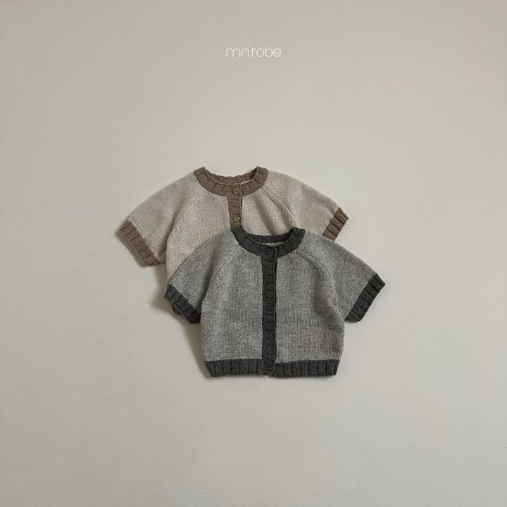 Mini Robe - Korean Baby Fashion - #babyfever - Reversible Short Sleeve Cardigan