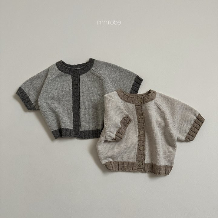 Mini Robe - Korean Baby Fashion - #babygirlfashion - Reversible Short Sleeve Cardigan - 2