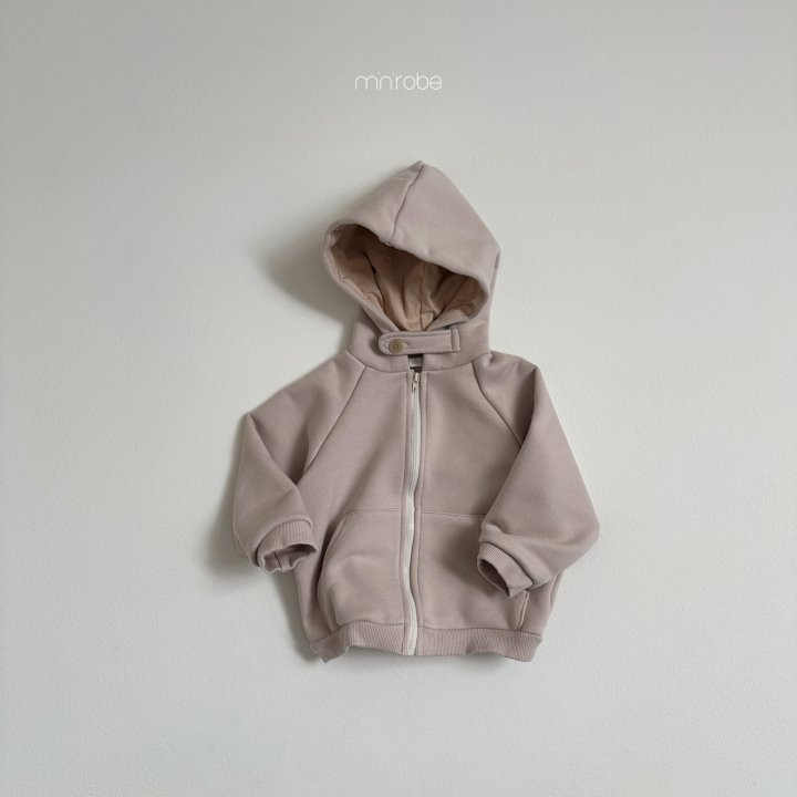 Mini Robe - Korean Baby Fashion - #babyfever - Button Hood Zip-up Jacket - 4