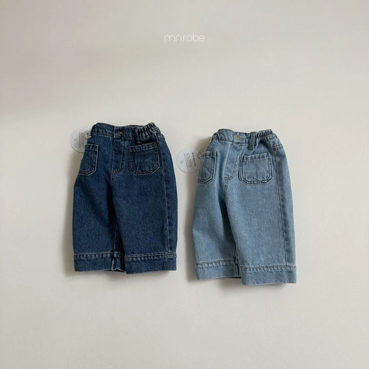 Mini Robe - Korean Baby Fashion - #babygirlfashion - Pocket Denim Pants