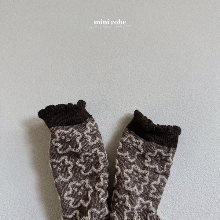 Mini Robe - Korean Baby Fashion - #babygirlfashion - Bear Socks Set - 10