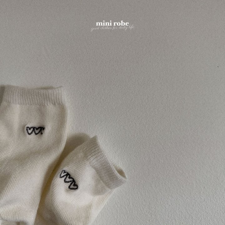 Mini Robe - Korean Baby Fashion - #babylifestyle - Love Socks Set - 6