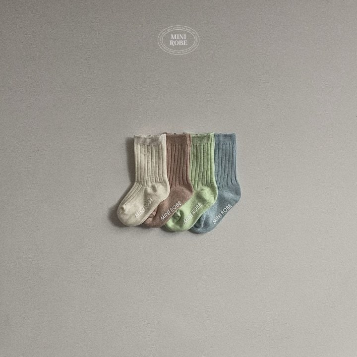 Mini Robe - Korean Baby Fashion - #babylifestyle - Pastel Socks Set - 3