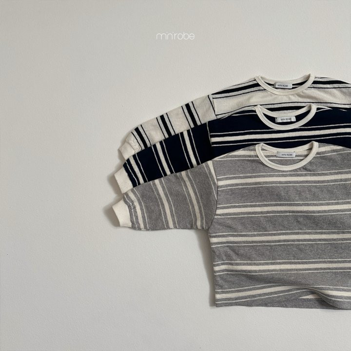 Mini Robe - Korean Baby Fashion - #babyoninstagram - Cuckoo Stripe Tee - 2