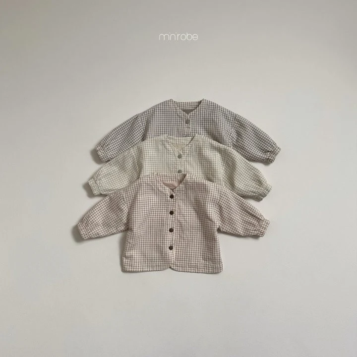 Mini Robe - Korean Baby Fashion - #babyoninstagram - Check River Cardigan