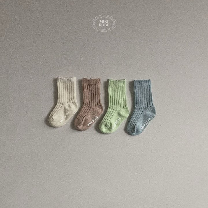 Mini Robe - Korean Baby Fashion - #babylifestyle - Pastel Socks Set - 4